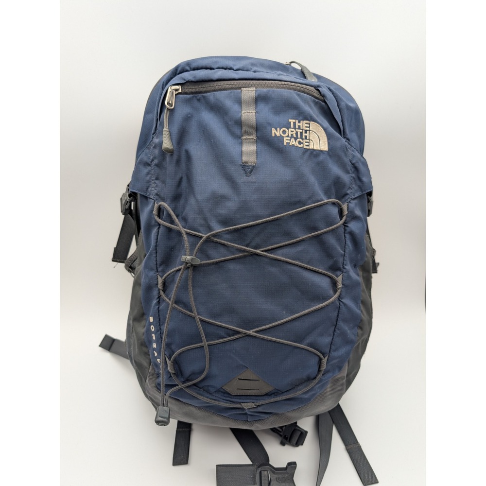 The North Face Borealis Backpack Navy Blue Grey FlexVent Hiking School Bag